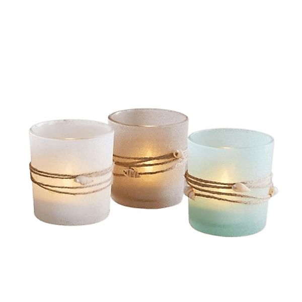 Home-trends24.de Windlicht Maritim Windlicht 3er-Set Muscheln günstig online kaufen