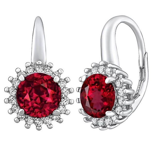 Silvego Ohrring-Set Silver earrings ADRIA with synthetic rubies LPSER0754 günstig online kaufen