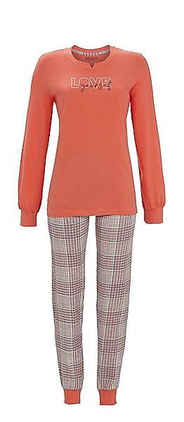 Ringella Pyjama - Schlafanzug mit Strickbündchen und karierter Hose günstig online kaufen