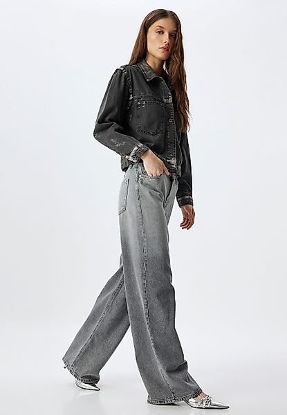 Koton 5-Pocket-Jeans Normale Leibhöhe Wide Leg günstig online kaufen