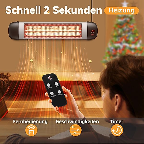 Nettlife Infrarotstrahler infrarot heizstrahler draußen 2500W günstig online kaufen
