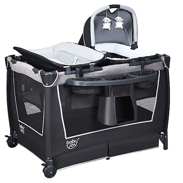 COSTWAY Baby-Reisebett, faltbar mit Spielbügel & günstig online kaufen