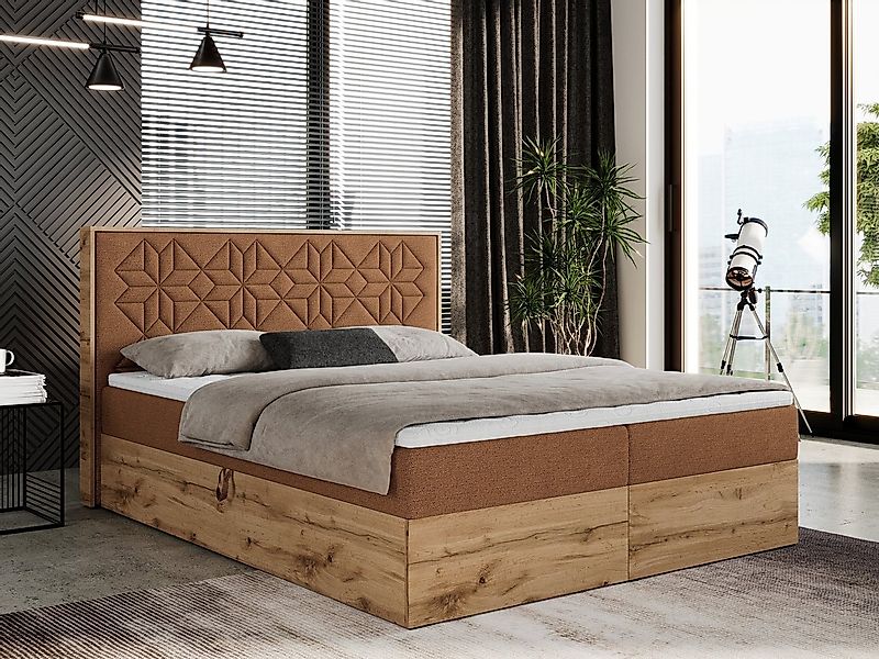 MKS MÖBEL Boxspringbett NESSI (Set, Packung, Stauraum, Topper, Möbelplatten günstig online kaufen