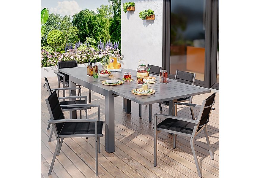 GUNJI Gartenstuhl Stapelstühle, Bequem, Korrosionsbeständigkeit Garten-essg günstig online kaufen