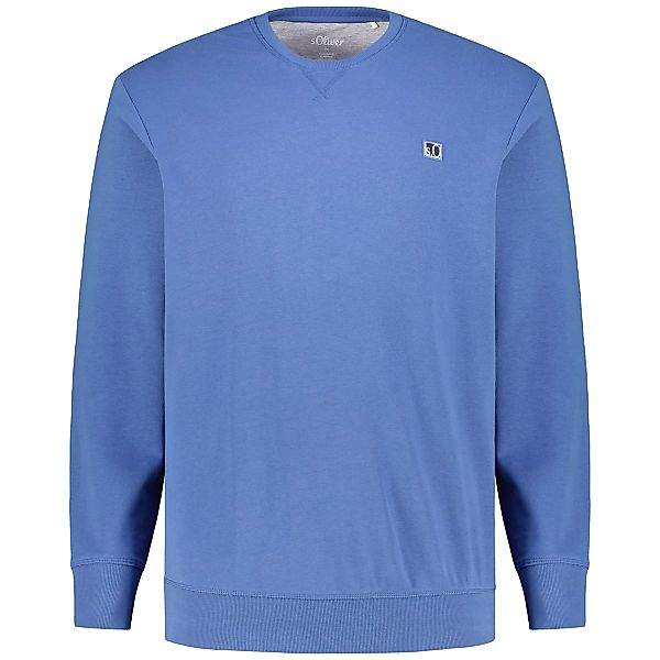 s.Oliver Sweatshirt aus Baumwollmischung Farbe blau Größe: 4XL günstig online kaufen