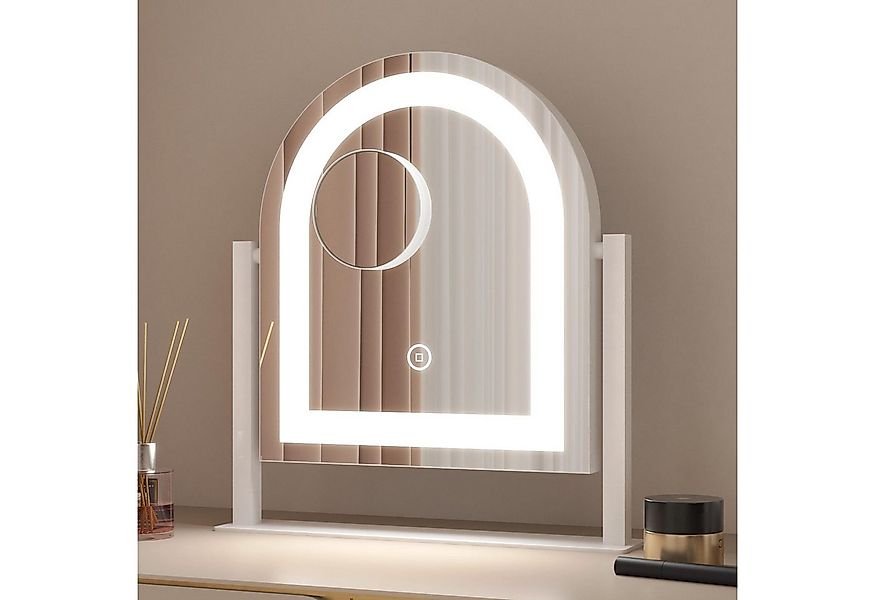 WDWRITTI Schminkspiegel mit beleuchtung Rund Bogen LED Kosmetikspiegel 10x günstig online kaufen