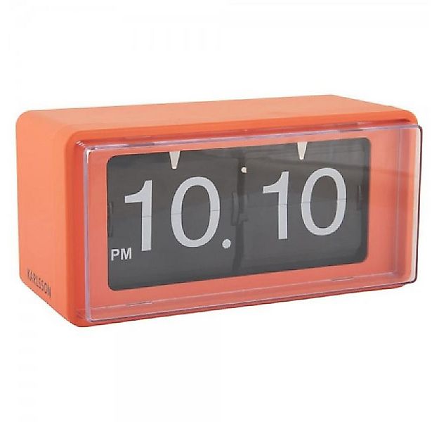 Karlsson Uhr Wanduhr oder Tischuhr Retro Boxed Flip Bright Orange günstig online kaufen