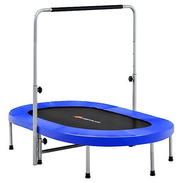 COSTWAY Kindertrampolin Gartentrampolin, mit höhenverstellbarm Haltegriff günstig online kaufen