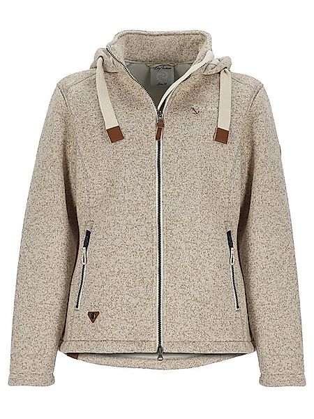 Dry Fashion Fleecejacke Damen Wollfleece-Jacke Poel mit Kapuze - Windabweis günstig online kaufen