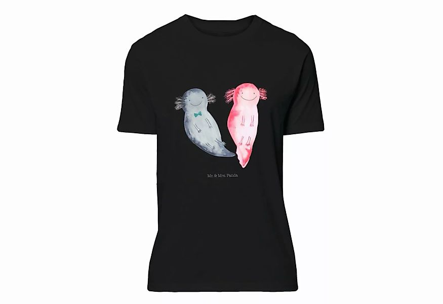 Mr. & Mrs. Panda T-Shirt Axolotl Axel+Lotte - Schwarz - Geschenk, Liebe, Sh günstig online kaufen
