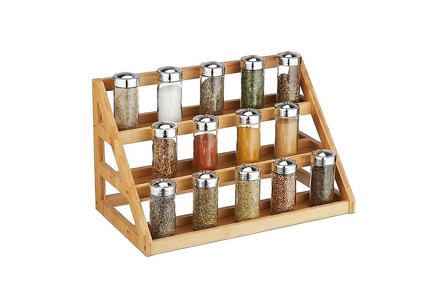 relaxdays Gewürzregal aus Bambus günstig online kaufen