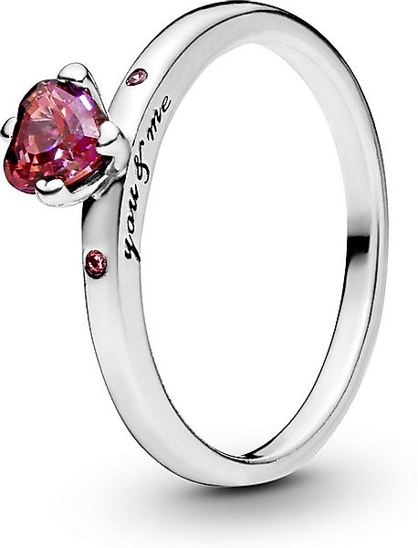 Pandora Fingerring Pandora Funkelndes Rotes Herz Ring 196574CZRMX Damenring günstig online kaufen