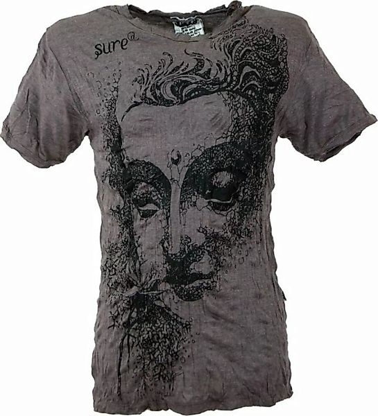 Guru-Shop T-Shirt Sure Herren T-Shirt Buddha - coffee Goa Style, Festival, günstig online kaufen