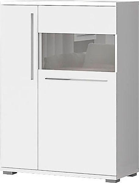 PLACES OF STYLE Highboard "Piano Vitrine" (H/B/T): 123/90/40,2cm, UV lackie günstig online kaufen