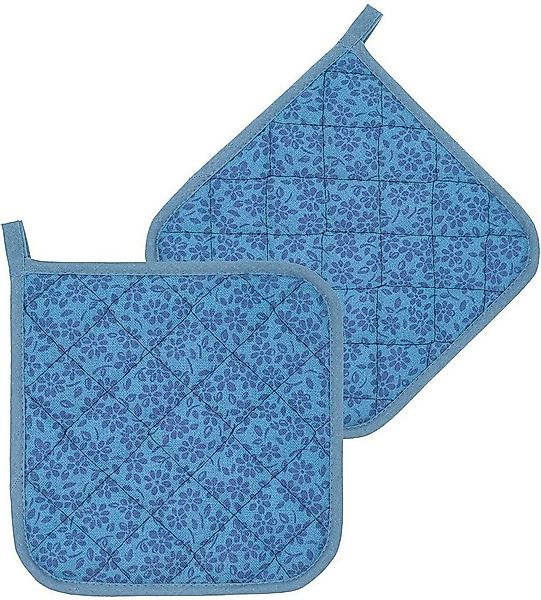 Lashuma Topflappen Kornblume, (Set, 2-tlg), Topfuntersetzer aus Baumwolle, günstig online kaufen