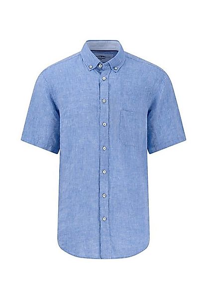 FYNCH-HATTON Kurzarmhemd Premium Linen, B.D., 1/2 strong blue günstig online kaufen