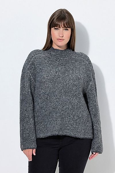Ulla Popken Strickpullover Pullover Streifen Stehkragen Langarm günstig online kaufen