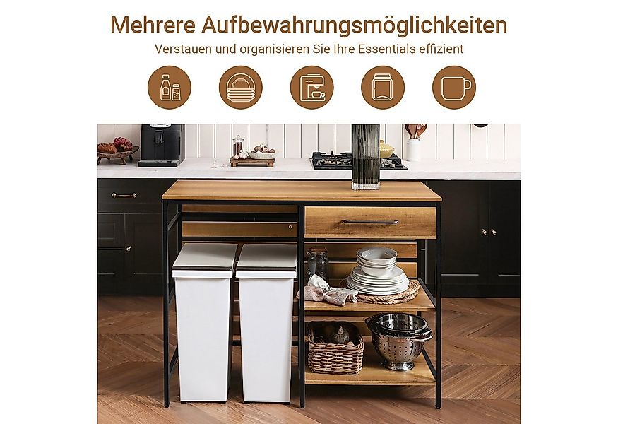 SoBuy Küchenbuffet FSB71, Kücheninsel freistehend, Küchentisch Küchenwagen, günstig online kaufen