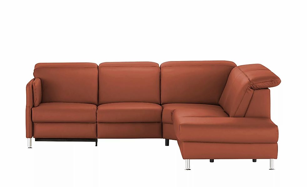 meinSofa Leder-Ecksofa  Leon ¦ rot ¦ Maße (cm): B: 259 H: 83 T: 236.0 Polst günstig online kaufen