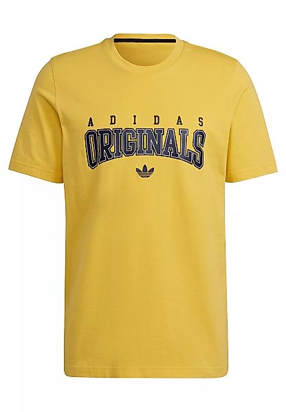 Adidas Originals Script Kurzarm T-shirt XS Bold Gold günstig online kaufen