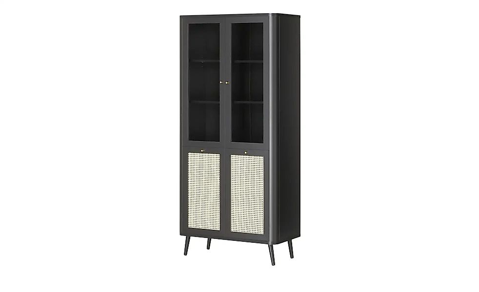 Roomers Vitrine  Vienna Premium ¦ schwarz ¦ Maße (cm): B: 81 H: 177 T: 40.0 günstig online kaufen