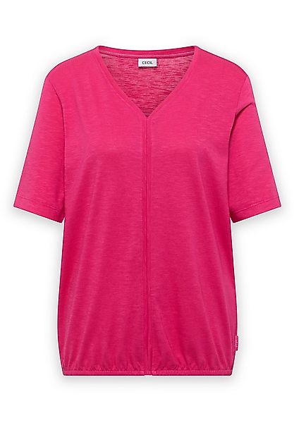CECIL Kurzarmshirt Solid V-Neck Tunic günstig online kaufen