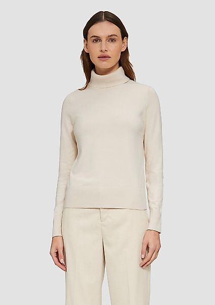 s.Oliver Strickpullover Weicher Rollkragenpullover aus Viskosemix günstig online kaufen