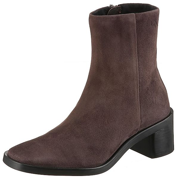 Calvin Klein BLOCK HEEL ZIP BOOT SUE Stiefelette Klassik-Boots, Blockabsatz günstig online kaufen