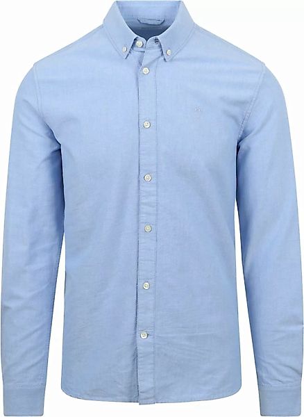 WissenCotton Apparel Hemd Melange Hellblau - Größe L günstig online kaufen
