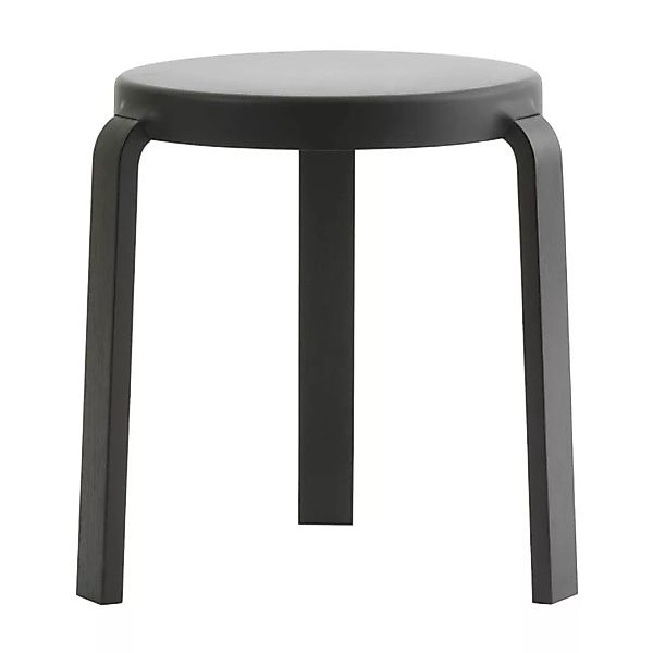 Normann Copenhagen - Tap Hocker Gestell Eiche schwarz - schwarz/Sitzfläche günstig online kaufen