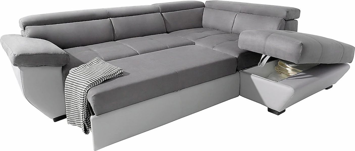 COTTA Ecksofa »Speedway L-Form« mit Kopfteilverstellung, wahlweise mit Bett günstig online kaufen