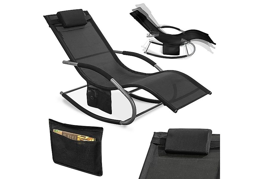 SoBuy Gartenliege OGS28, Relaxliege Schaukelliege Strandliege Outdoor, Sonn günstig online kaufen