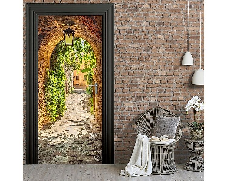 Stickerprofis Türtapete GANG IN DER TOSKANA, Premiumklasse, selbstklebend günstig online kaufen