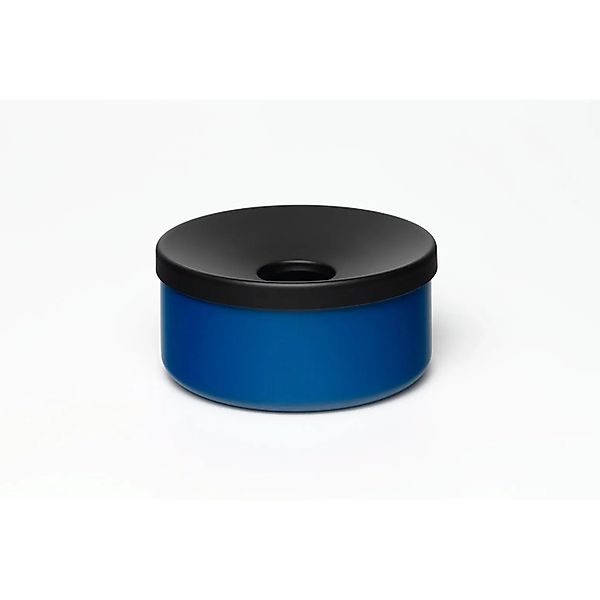 PROREGAL Robuster Tischascher HxBxT 8 x 15,5 x 15,5 cm Stahl Blau günstig online kaufen