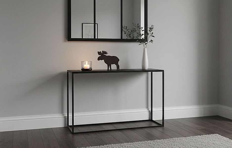 Deko Windlicht Elch – Winterliche Tischdeko aus Eisen und Glas günstig online kaufen