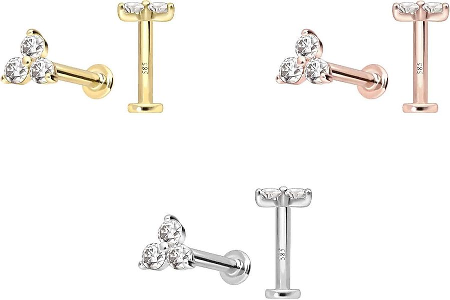 PIERCINGLINE Piercing-Set 14 Karat Gold Labret günstig online kaufen