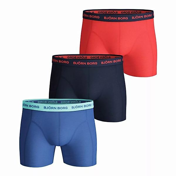 BJÖRN BORG Herren Boxershorts 3er Pack - Pants, Cotton Stretch, Logobund günstig online kaufen