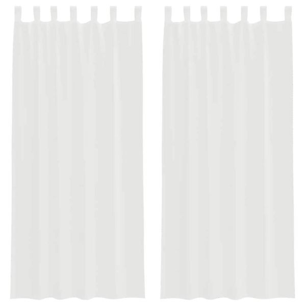 vidaXL Voile Vorhänge mit Schlaufen 2 Stk Weiß 140x225 cm 4102333 günstig online kaufen