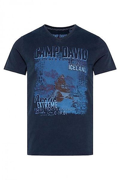 CAMP DAVID T-Shirt mit V-Neck und günstig online kaufen