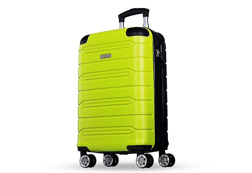 NOWI Hartschalen-Trolley Koffer Hartschalenkoffer mit Zahlenschloss & 8 Rol günstig online kaufen