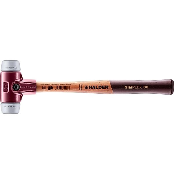 Halder Simplex Schonhammer Ø 30 mm TPE-mid Grau mit Tempergussgehäuse günstig online kaufen