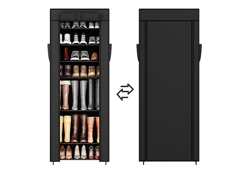 Sekey Stoffschrank Schuhschrank mit 9 Ebenen, Vliesstoff Schuhaufbewahrung günstig online kaufen