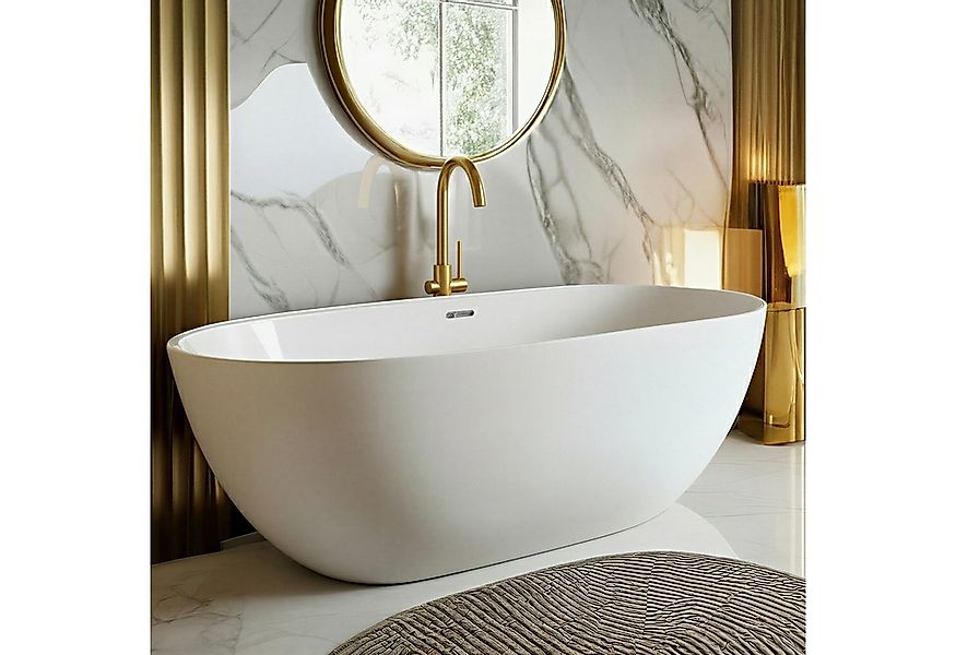 KOLMAN Rundwanne Freistehende Badewanne ULF 170x75, Ablauf Klick-Klack im S günstig online kaufen