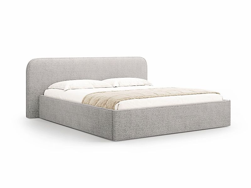 Micadoni | Bettgestell mit Stauraum Elizabeth 200x200 Bouclé günstig online kaufen