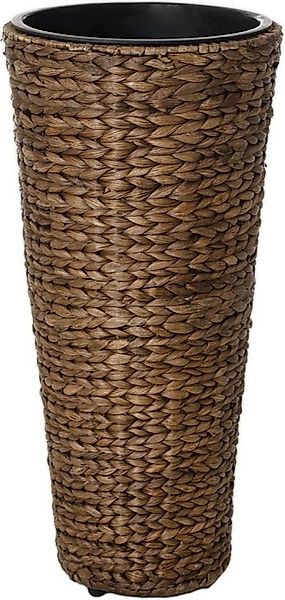 VIVANNO Pflanzkübel Wasserhyazinthe CLASSIC ROUND Rund - Braun Geflochten ( günstig online kaufen