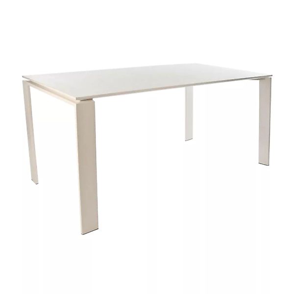 Kartell - Four Tisch 158x79x72cm - weiß/Laminat/Gestell weiß/Tischplatte we günstig online kaufen