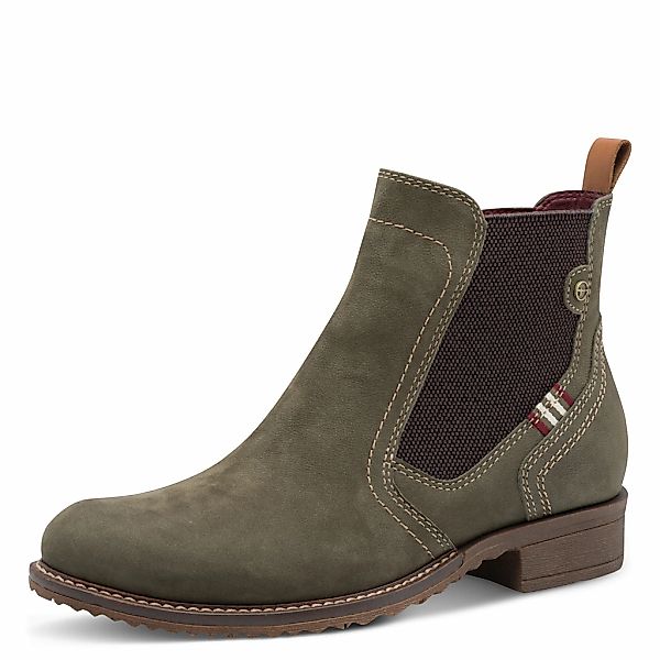 Tamaris Chelseaboots, Blockabsatz, Stiefelette mit Kontrastnähten und Kontr günstig online kaufen