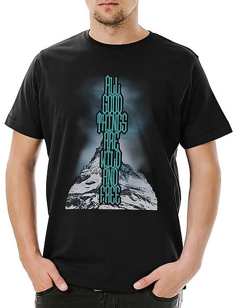 Urban Backwoods Print-Shirt Wild And Free Herren T-Shirt Zelten Camping Hik günstig online kaufen