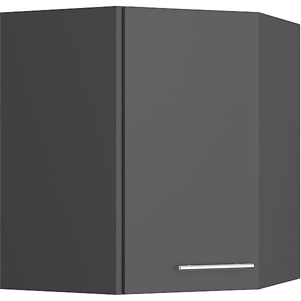 Optifit Küchen-Eckoberschrank Ingvar420 60/60cm x 70,4cm x 34,9cm Anthrazit günstig online kaufen
