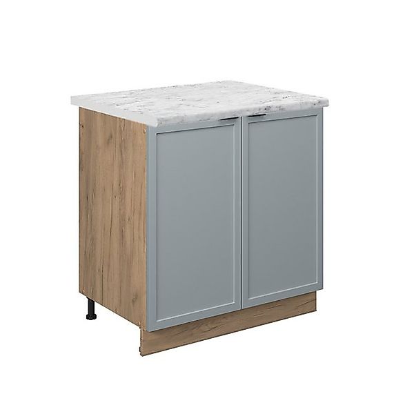 Vicco Spülenunterschrank Fame-Line, Hellblau-grau/Goldkraft Eiche, 80 cm, A günstig online kaufen